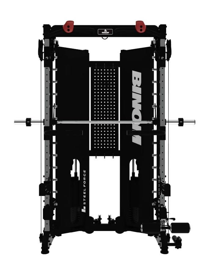 B17 Multigimnasio 90kg x2 Multipower + Doble Polea + Fondos Binom Steel Force