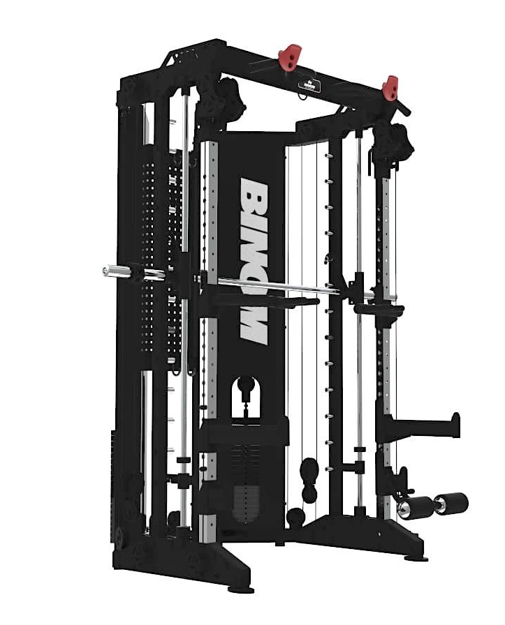 B17 Multigimnasio 90kg x2 Multipower + Doble Polea + Fondos Binom Steel Force