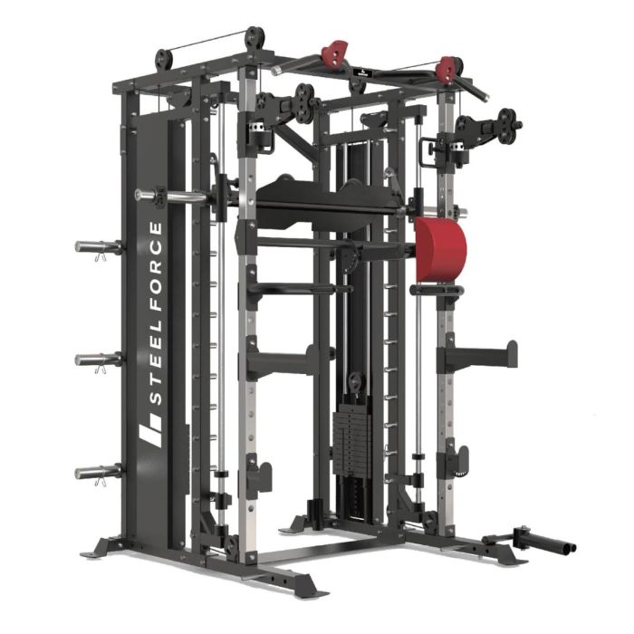 Multigimnasio B20 Carga de disco, Doble Polea, Multipower, Prensa y accesorios