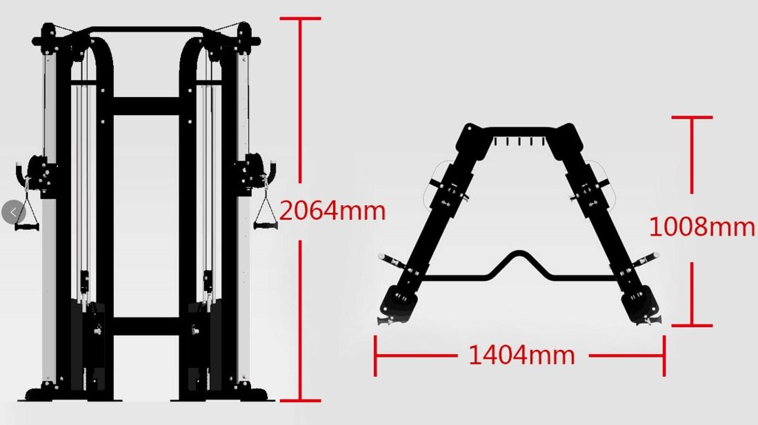 BA41 Funcional Trainer Doble Polea 105kg x2 + Accesorios Binom