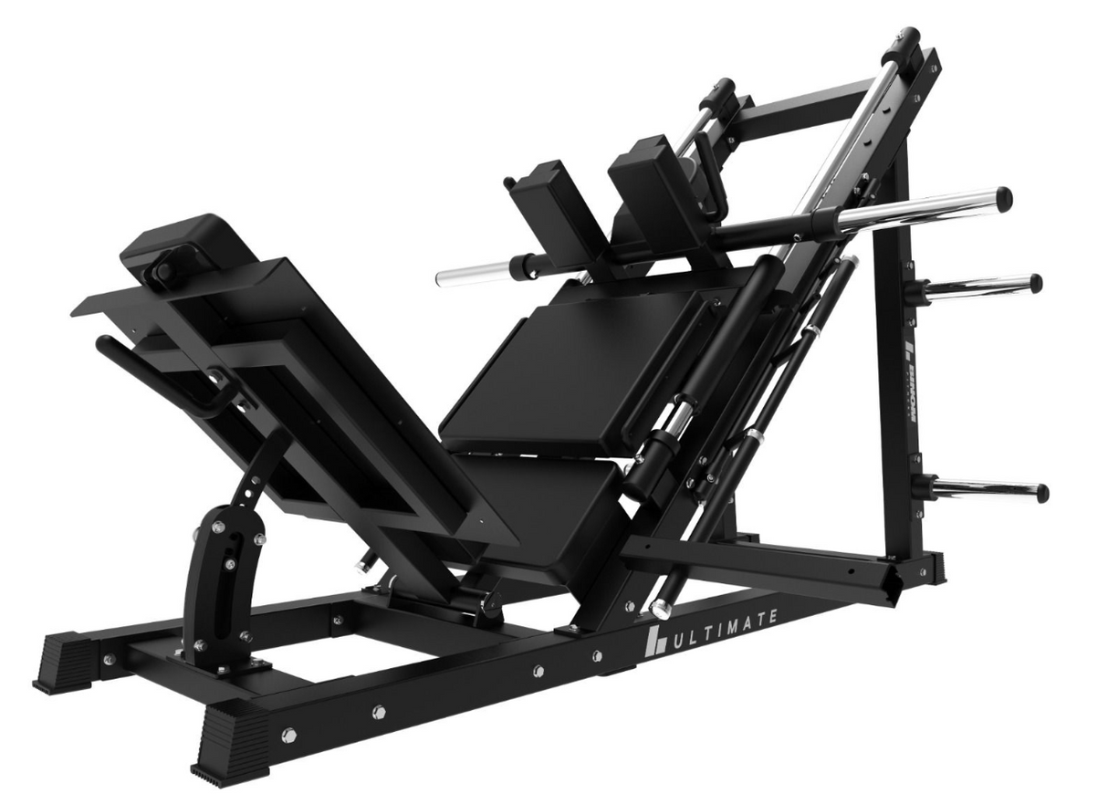 BU108 Prensa Piernas Dual Carga Disco + Jaca Squat 45° Binom